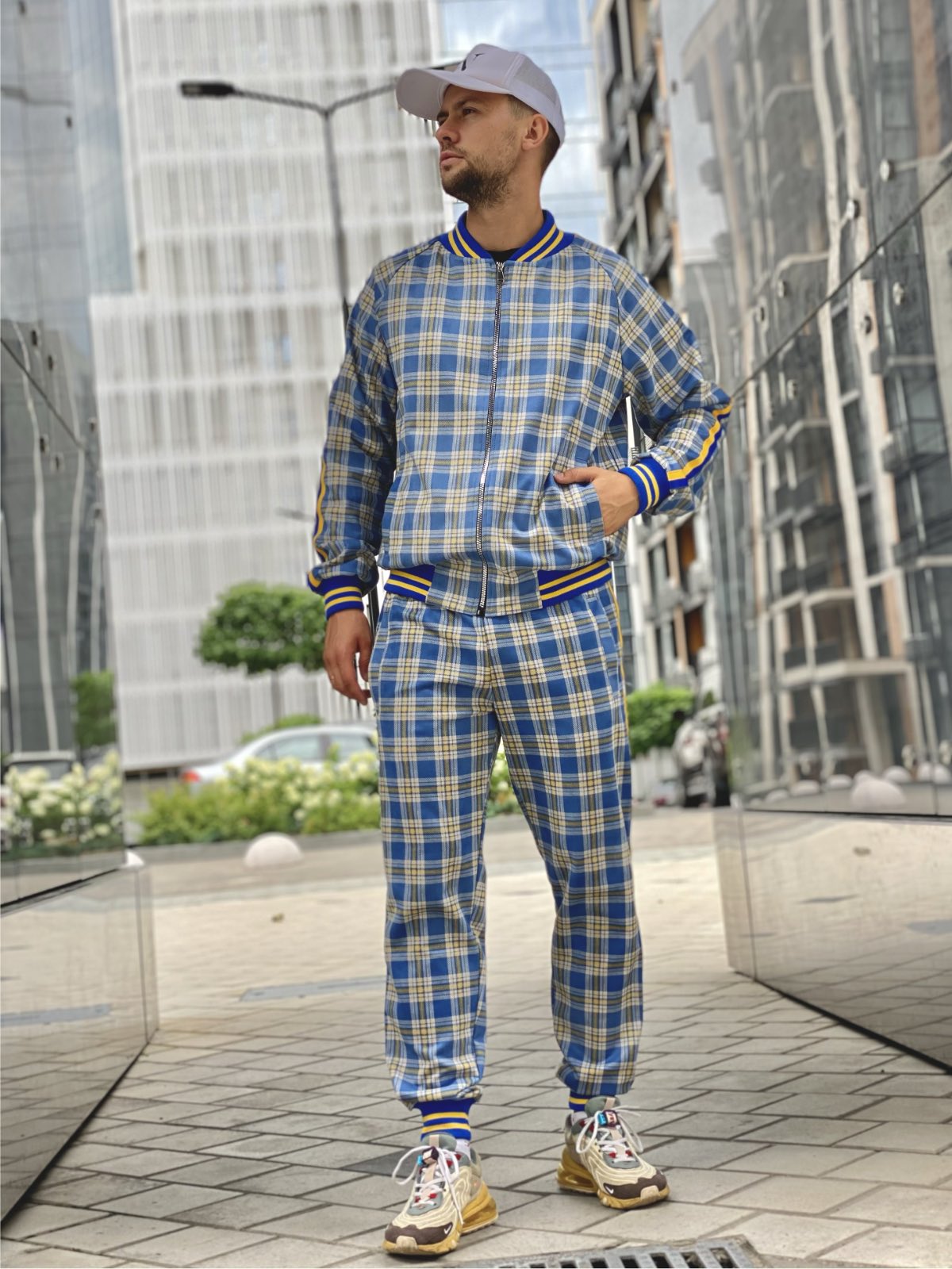 TheMrTailor™ Blue Tartan Gentlemen Tracksuit