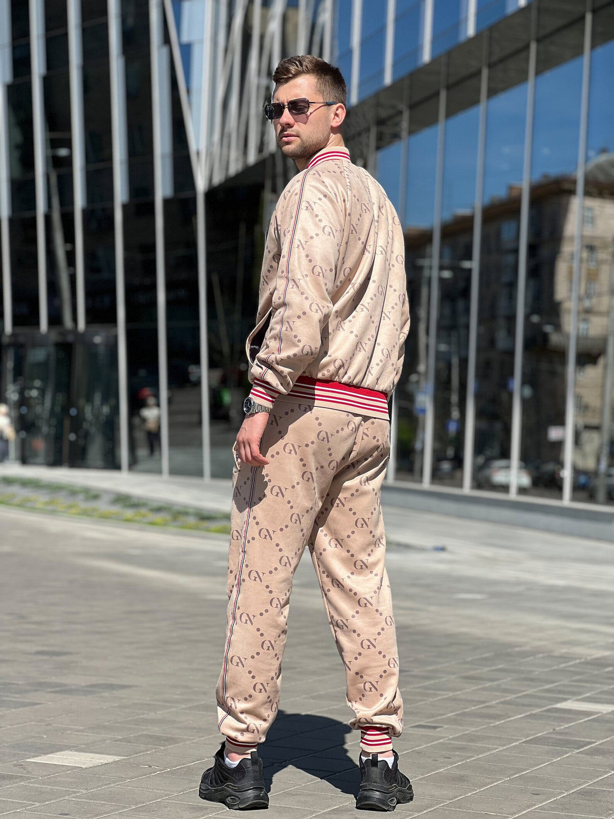 Soft Brown Monogram Gentlemen Tracksuit — side view