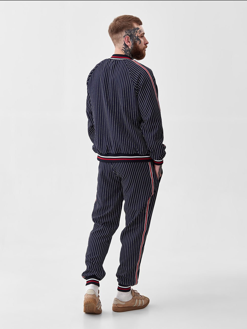 Navy Gangster Gentlemen Tracksuit — back view
