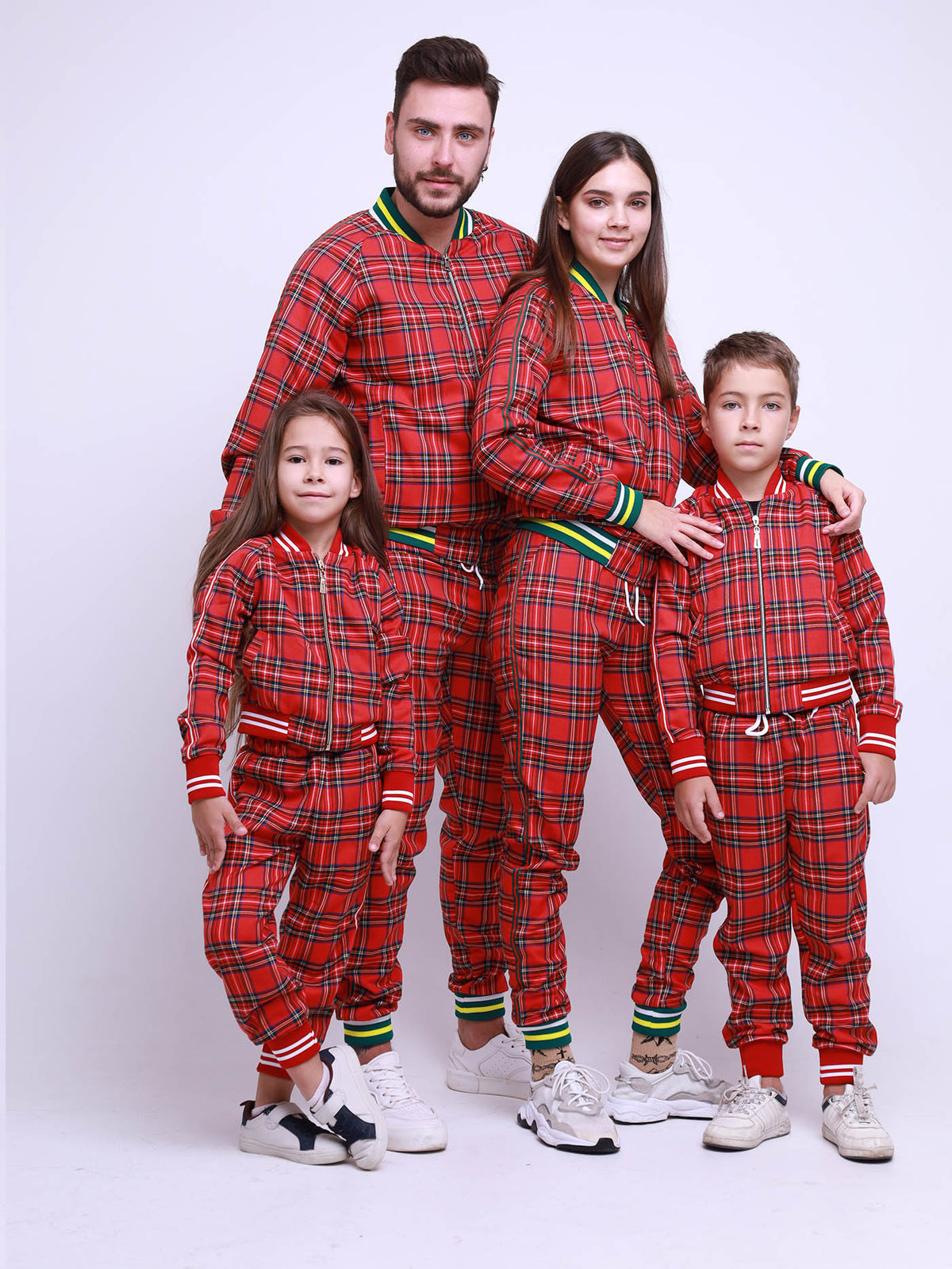 Bright Red Tartan Gentlemen Tracksuit — matching family look