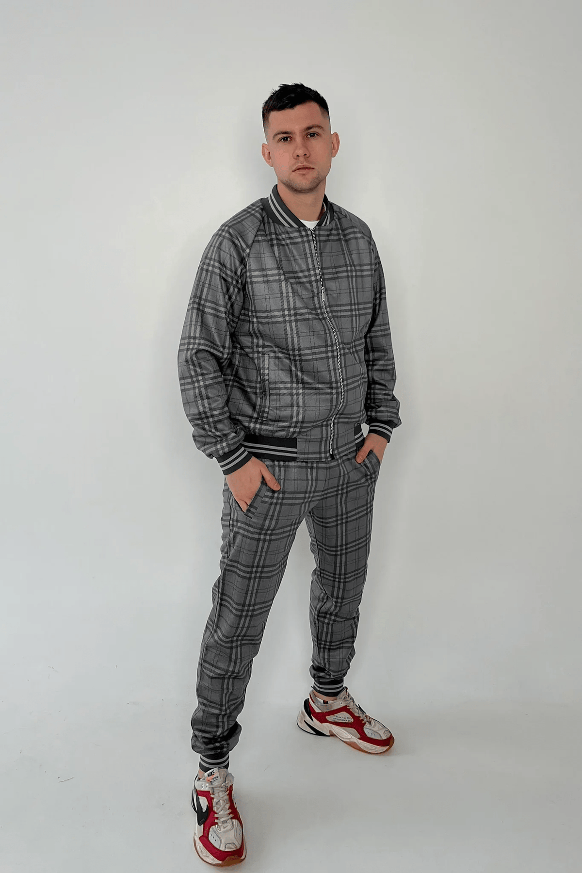 Tartan Tracksuit — front view