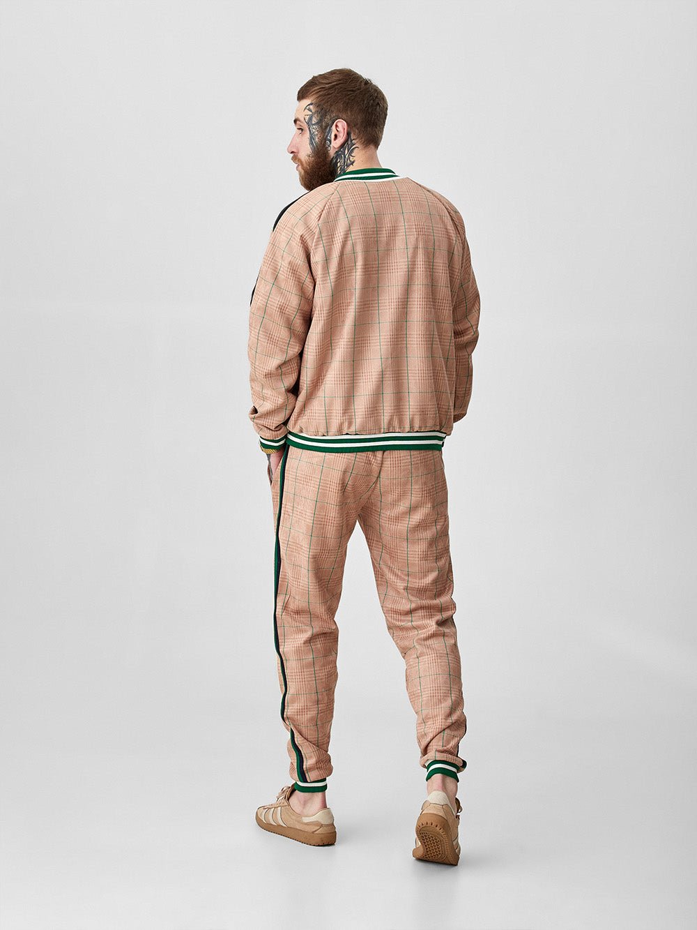 Peach Glen Plaid Gentlemen Tracksuit — back view