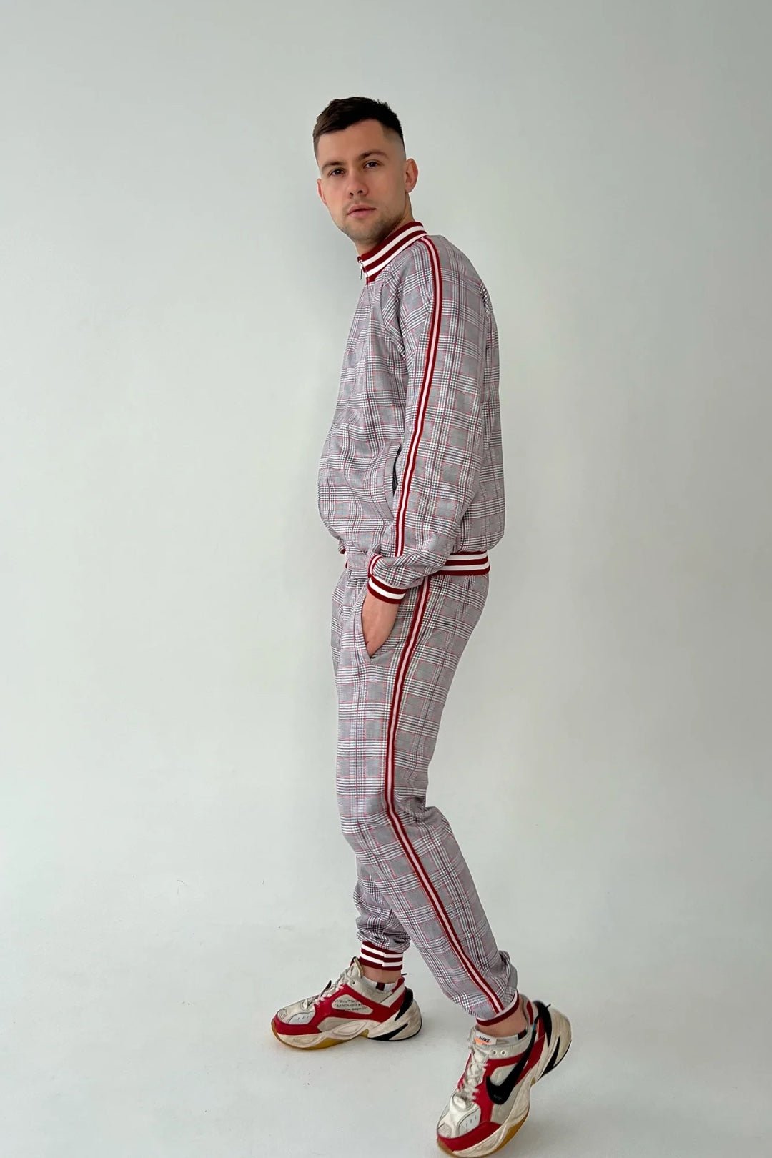 Tartan Plaid Gentlemen Tracksuit — side view